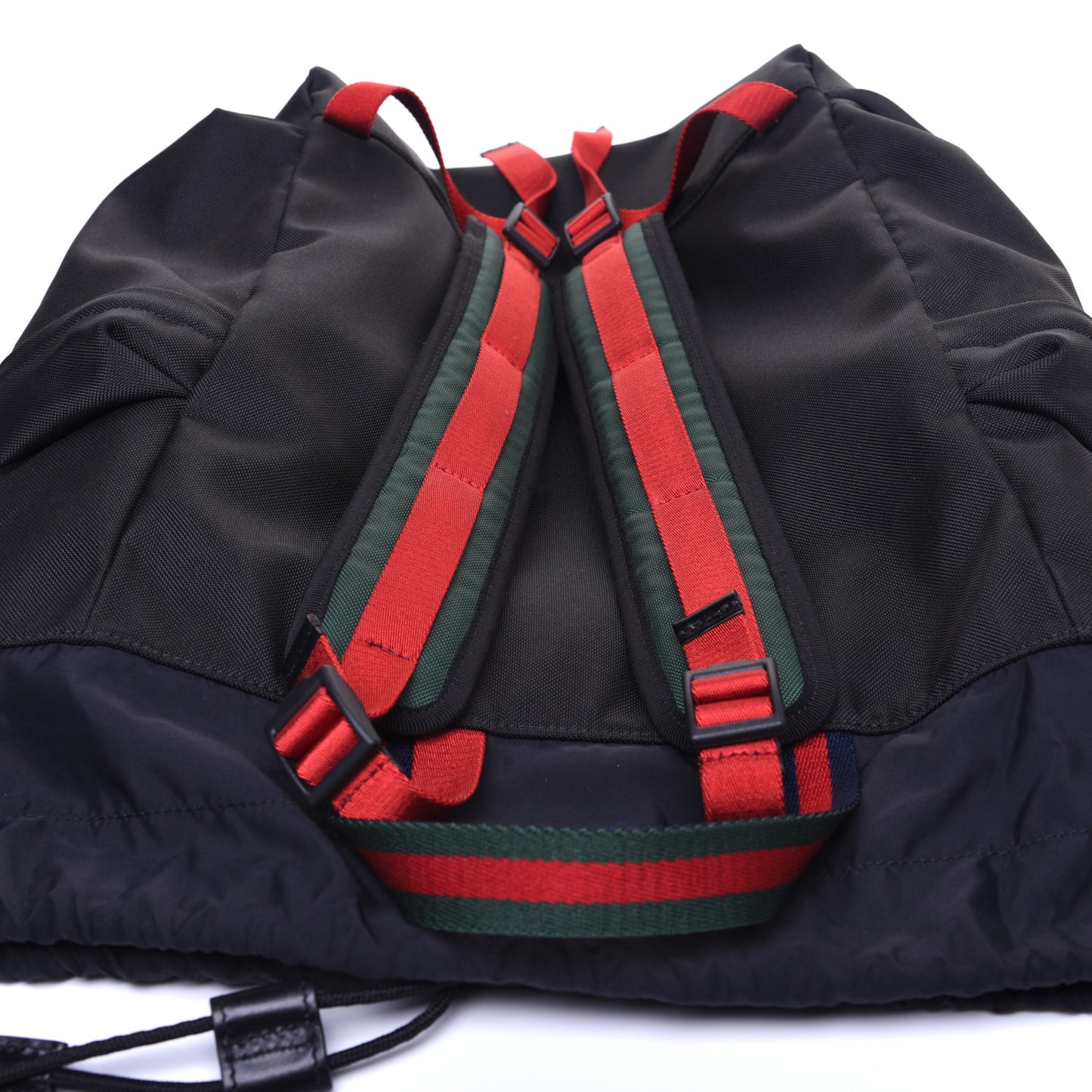 Techno Canvas Web Drawstring Backpack Black