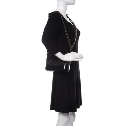 Chanel Aged Calfskin Quilted Small Gabrielle Hobo Black 2 of 11