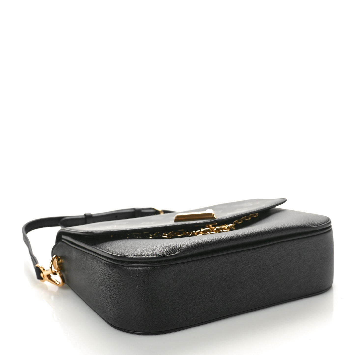 Calfskin Monogram Very Messenger Black Black