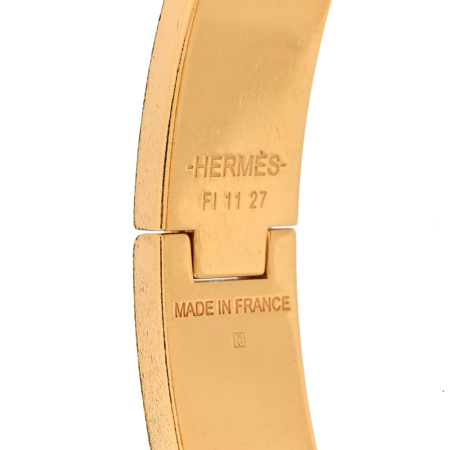 Hermes Enamel Narrow Clic Clac H Bracelet GM Orange 4 of 4