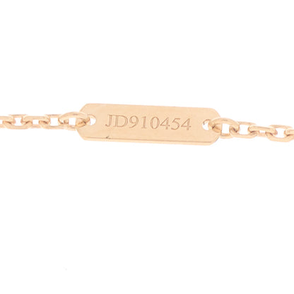 Van Cleef & Arpels 18K Rose Gold Diamond Small Perlee Clovers Pendant Necklace 4 of 5