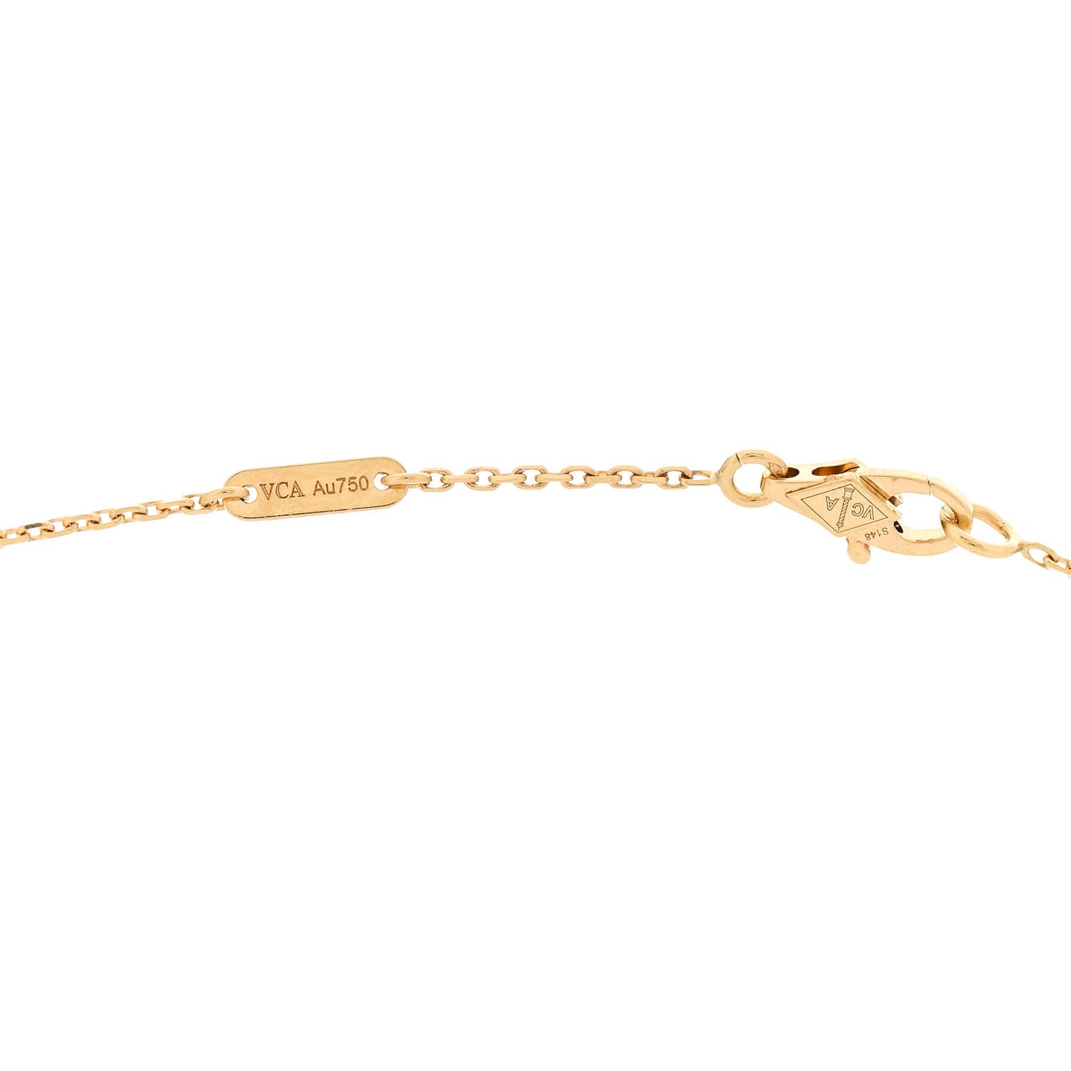 Van Cleef & Arpels 18K Yellow Gold Mother of Pearl Sweet Alhambra Butterfly Pendant Necklace 4 of 6