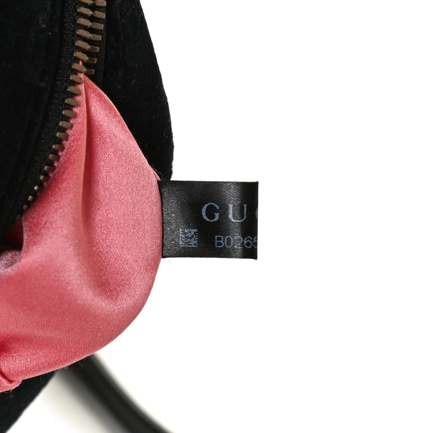 Velvet Matelasse Small GG Marmont Chain Shoulder Bag Black