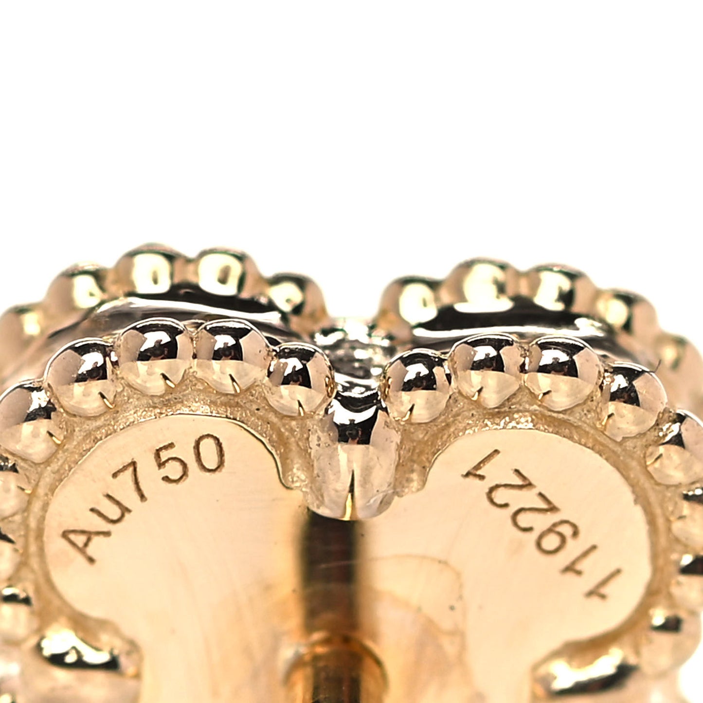 18K Yellow Gold Black Onyx Sweet Alhambra Earrings