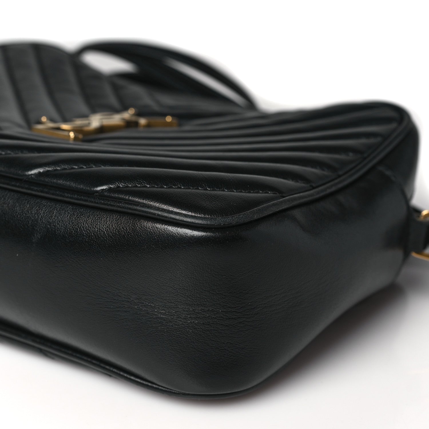 Saint Laurent Calfskin Matelasse Monogram Lou Camera Bag Black 10 of 13