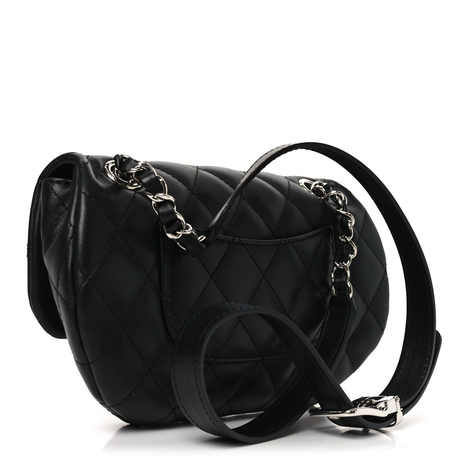Chanel Calfskin Quilted CC Uniform Flap Belt Bag Black 4 of 12