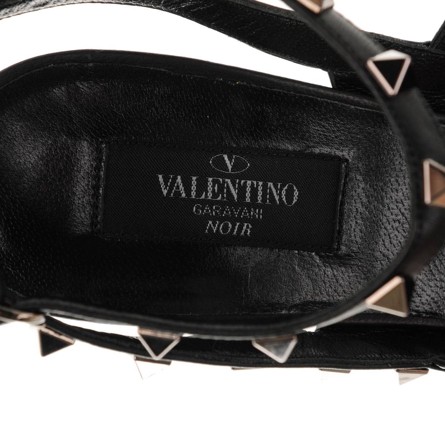 Nappa Rockstud Ankle Strap Pumps 41.5 Black