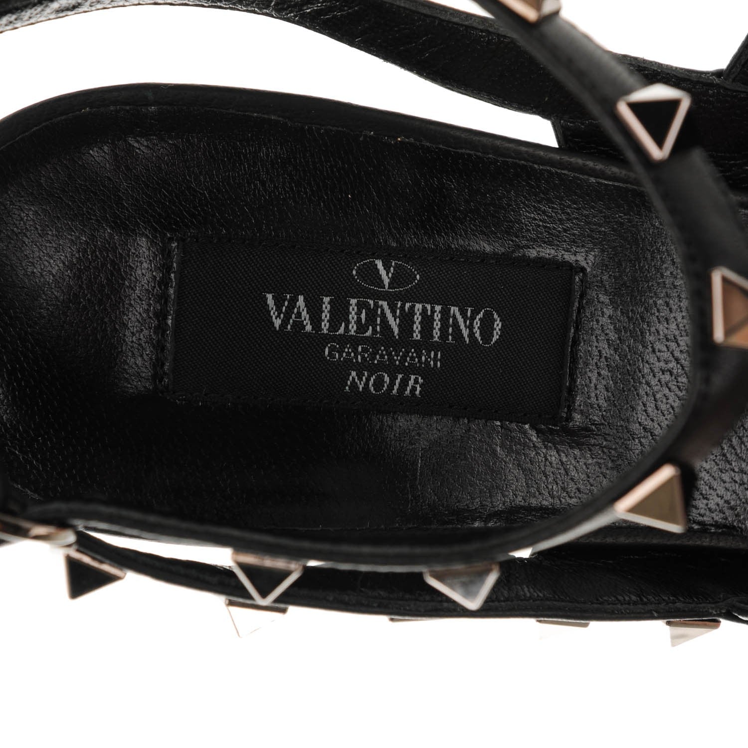 Valentino Garavani Nappa Rockstud Ankle Strap Pumps 41.5 Black 7 of 7