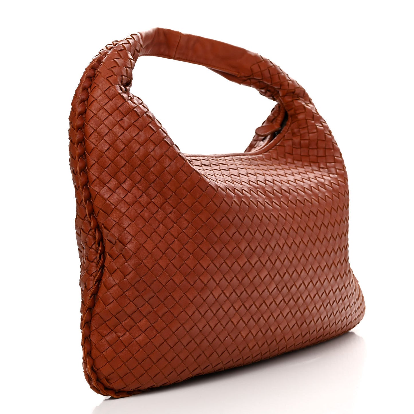 Nappa Intrecciato Large Veneta Hobo Rust