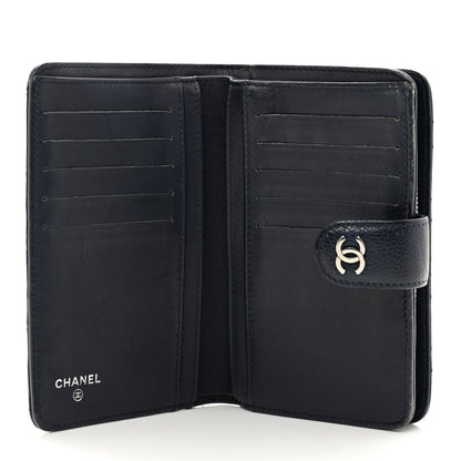 Chanel Caviar Quilted CC French Wallet Navy 5 of 12
