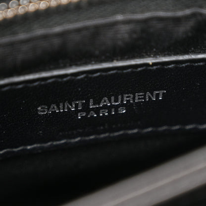 Saint Laurent Calfskin Y Quilted Monogram Toy Loulou Crossbody Bag Storm 7 of 11
