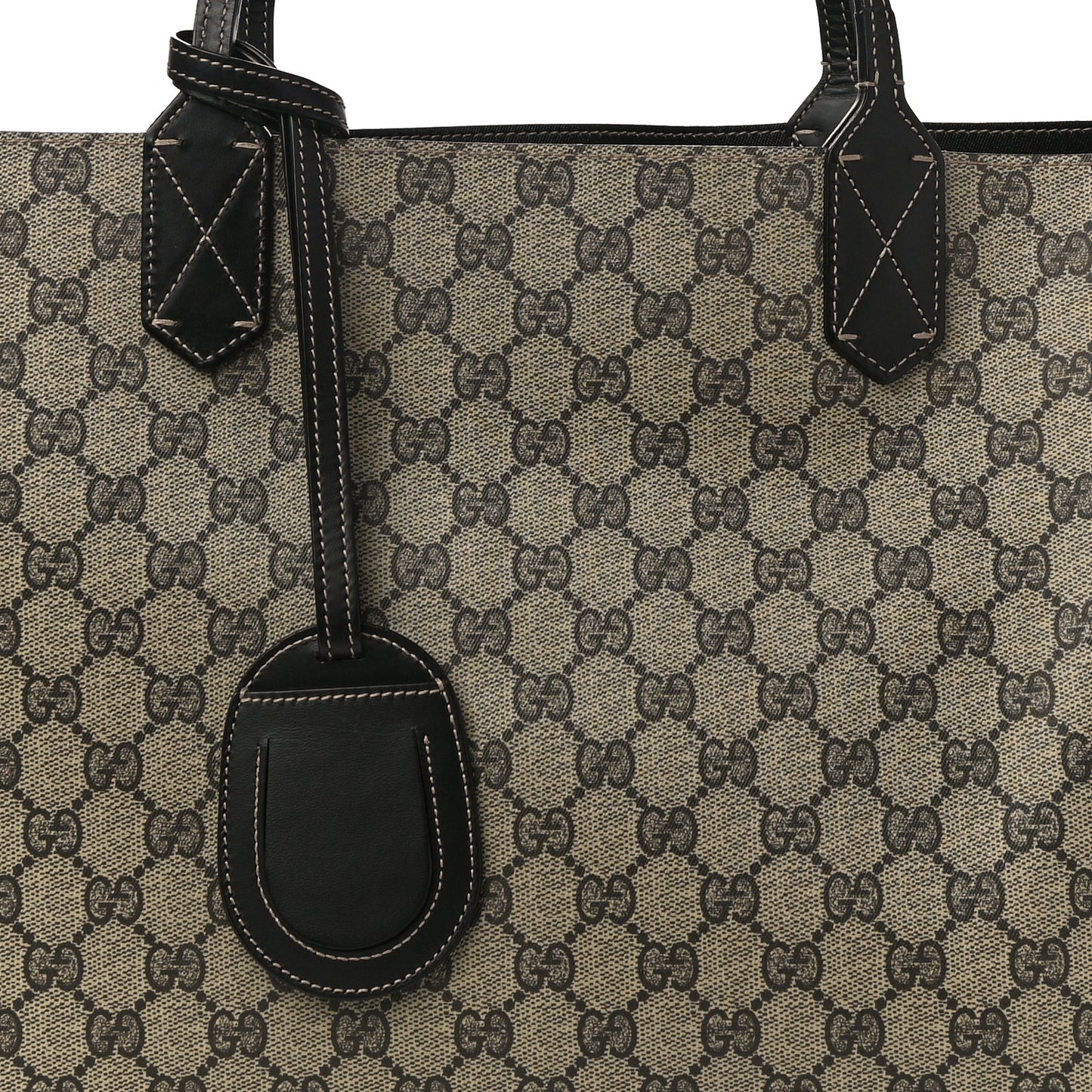 Calfskin GG Supreme Monogram Medium Reversible Tote Black