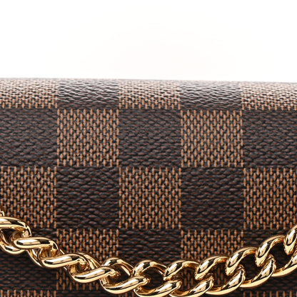Louis Vuitton Damier Ebene Caissa Clutch Rose Ballerine 9 of 13