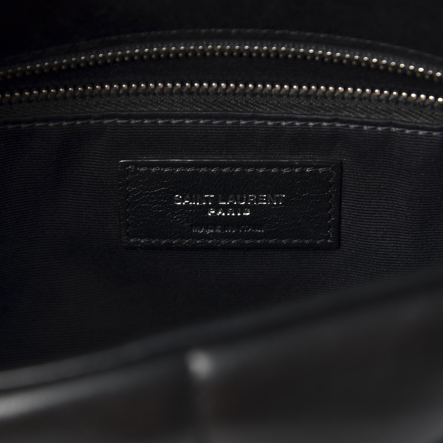 Saint Laurent Lambskin Quilted Small Loulou Puffer Monogram Chain Satchel Black 8 of 10