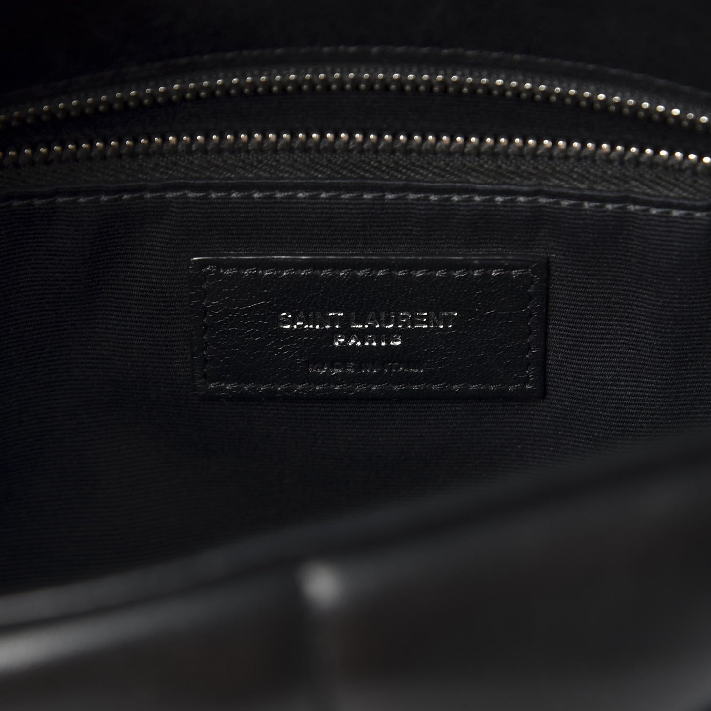 Lambskin Quilted Small Loulou Puffer Monogram Chain Satchel Black