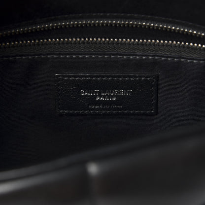 Saint Laurent Lambskin Quilted Small Loulou Puffer Monogram Chain Satchel Black 8 of 10