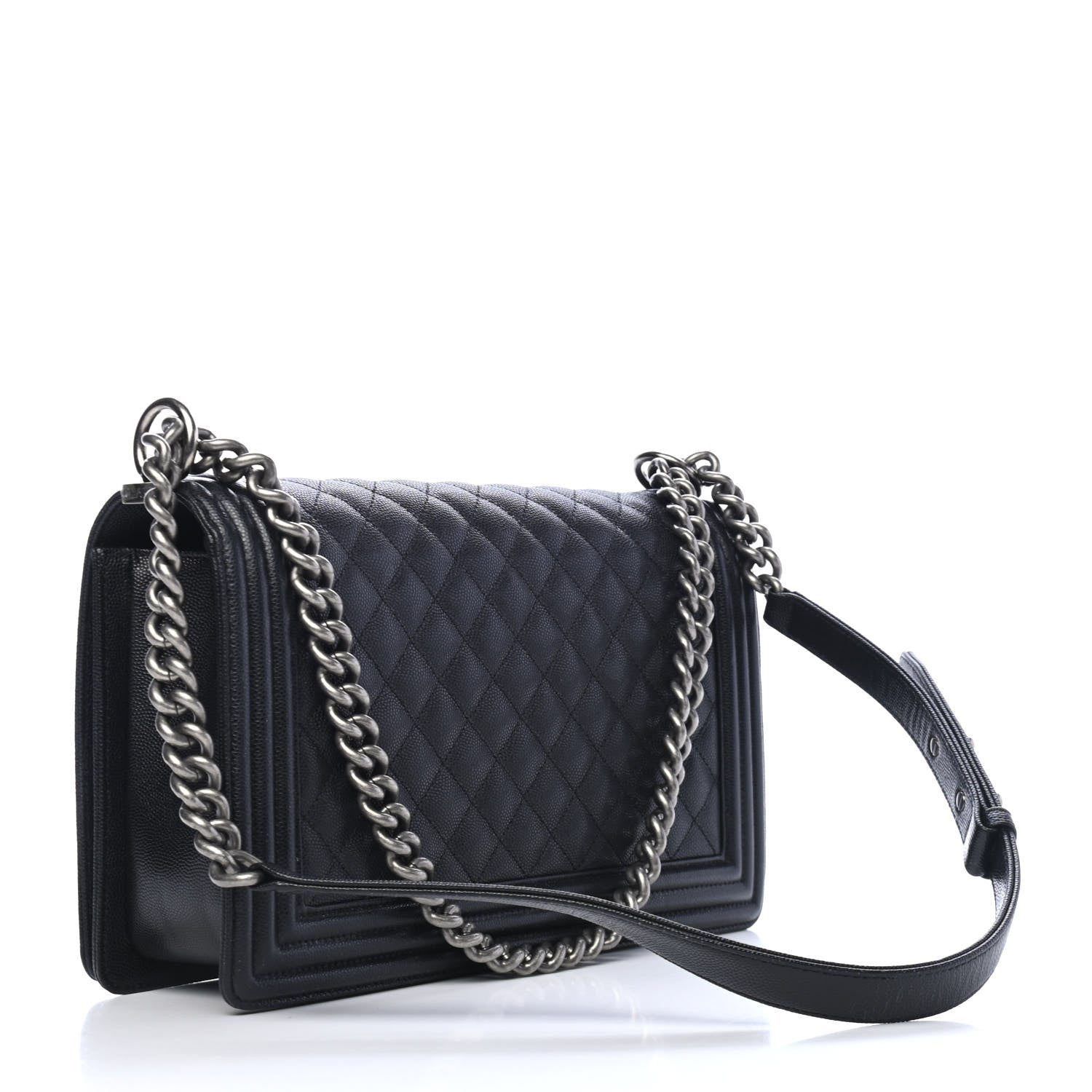 Chanel Caviar Quilted New Medium Boy Flap Black 2 of 5