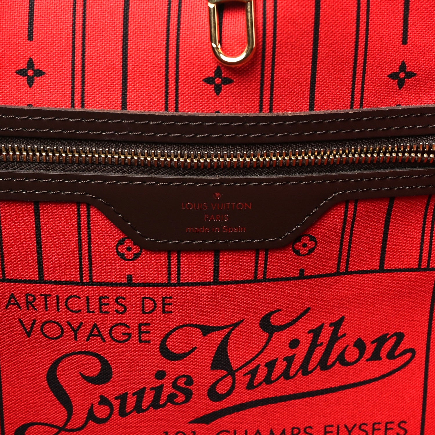 Louis Vuitton Damier Ebene Neverfull MM 6 of 9