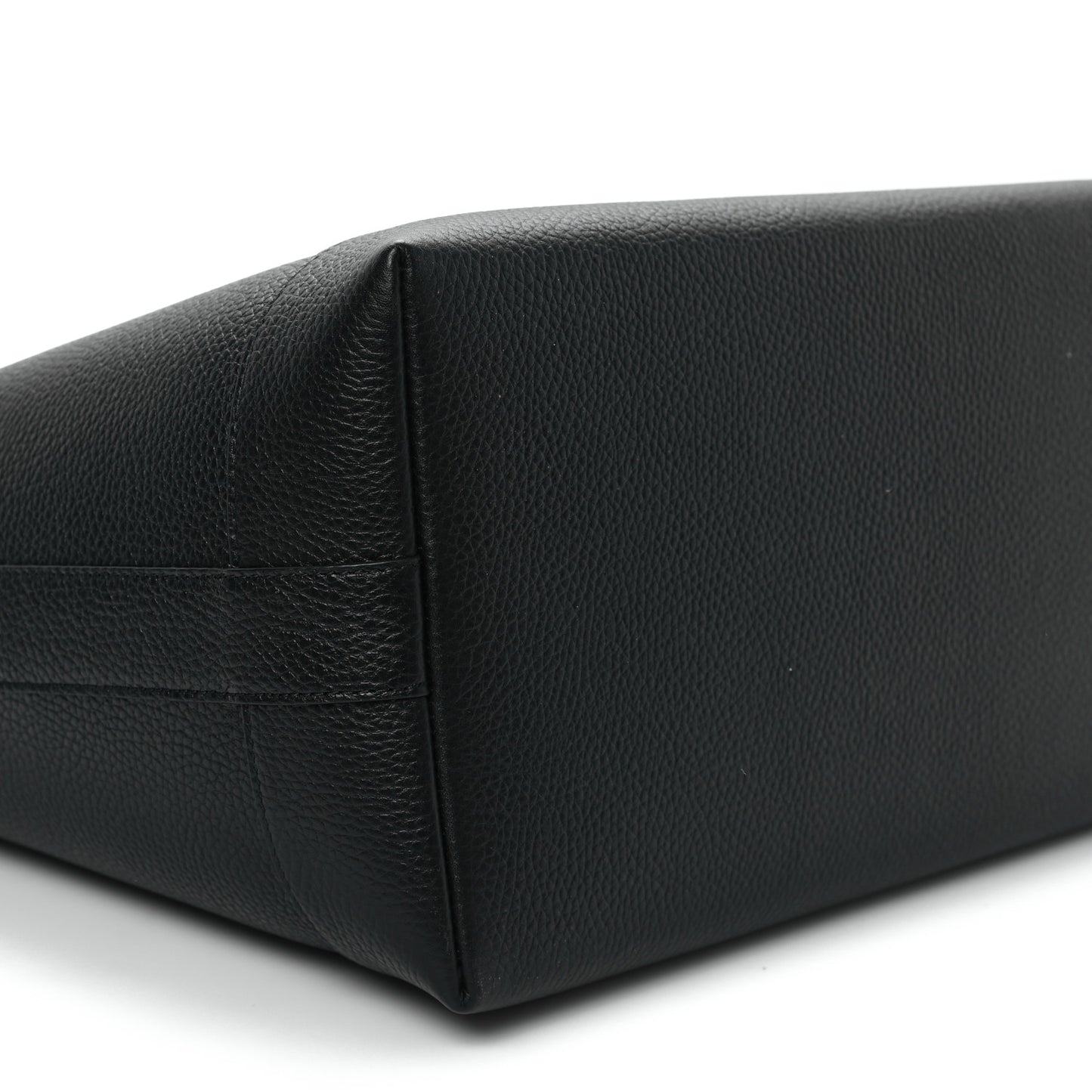 Grainy Calfskin Medium London Tote Bag Black
