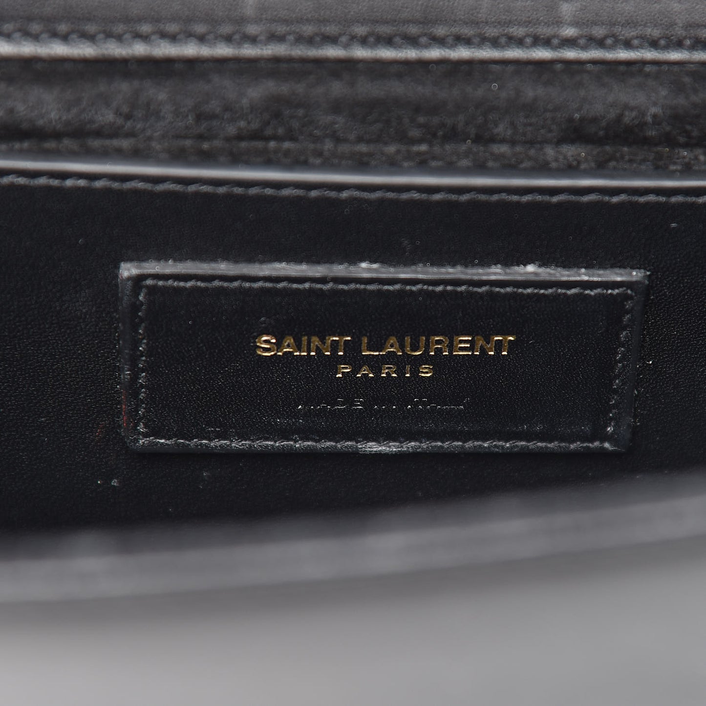Calfskin Small Classic Monogram Kate Tassel Satchel Black