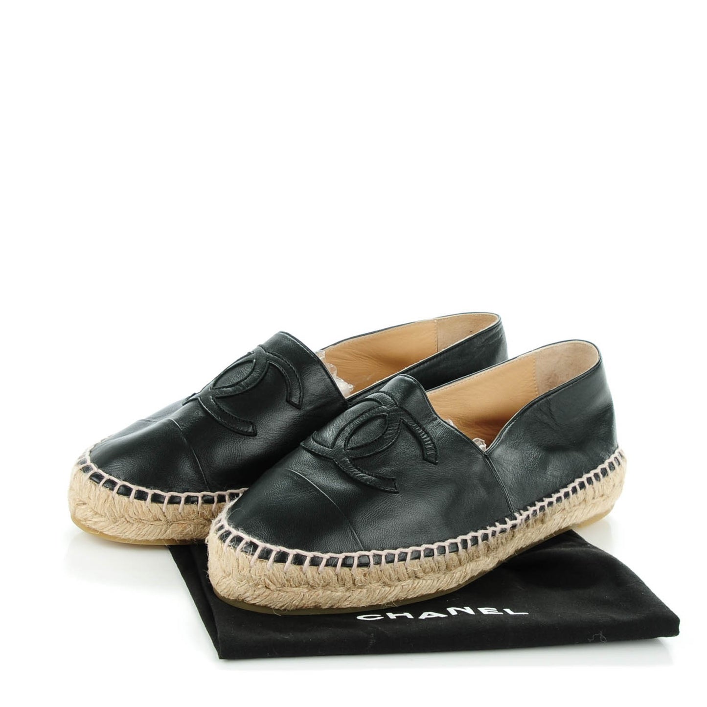 Lambskin CC Espadrilles 36 Black
