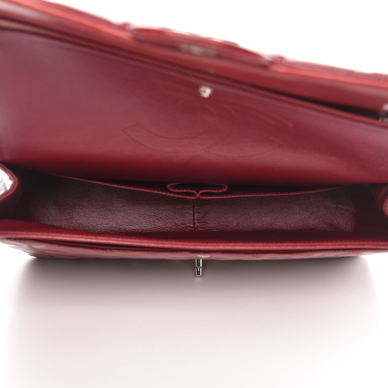 Chanel Patent Quilted Maxi Double Flap Red 5 of 24