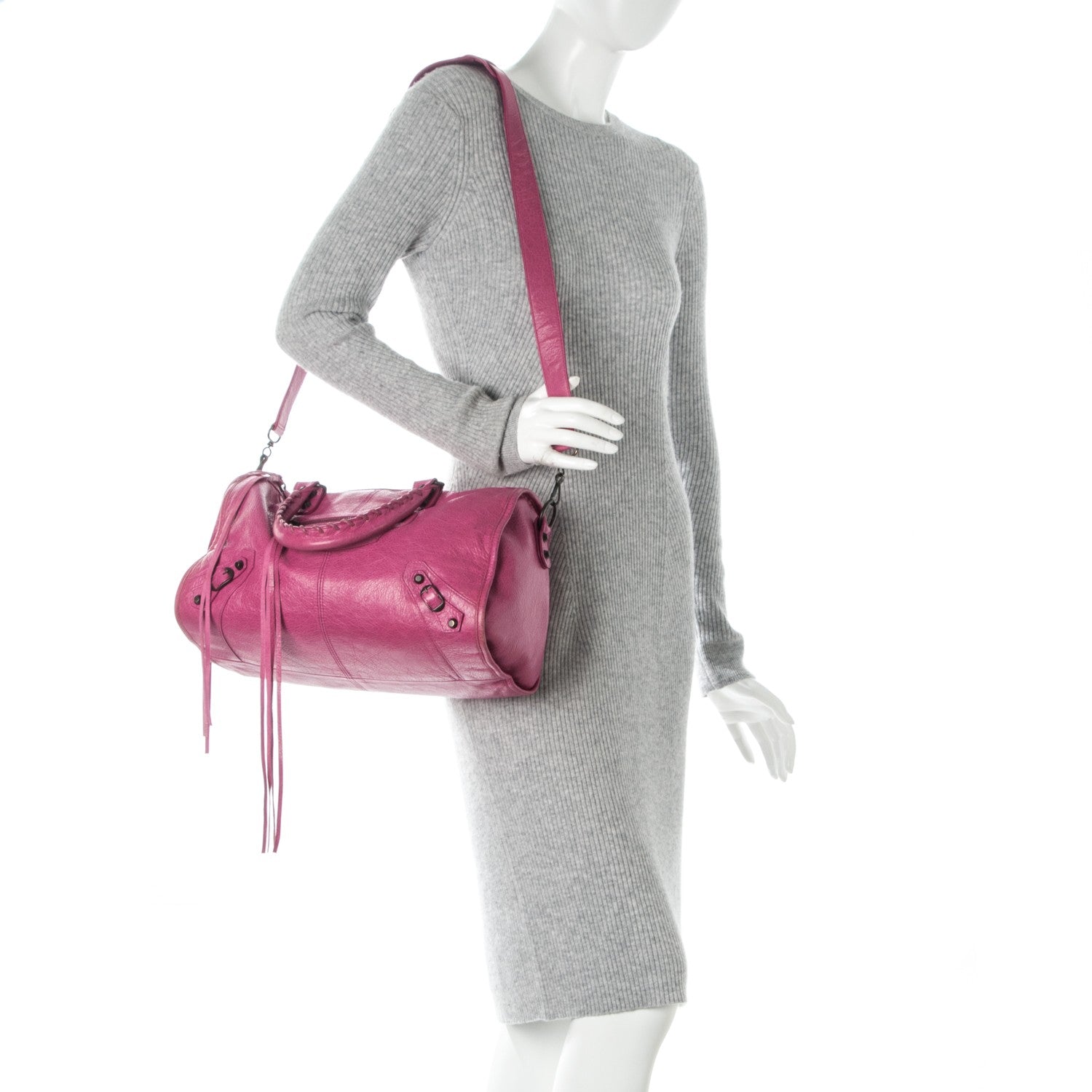 Balenciaga Agneau Classic Hardware Maxi Twiggy Cyclamen 2 of 7