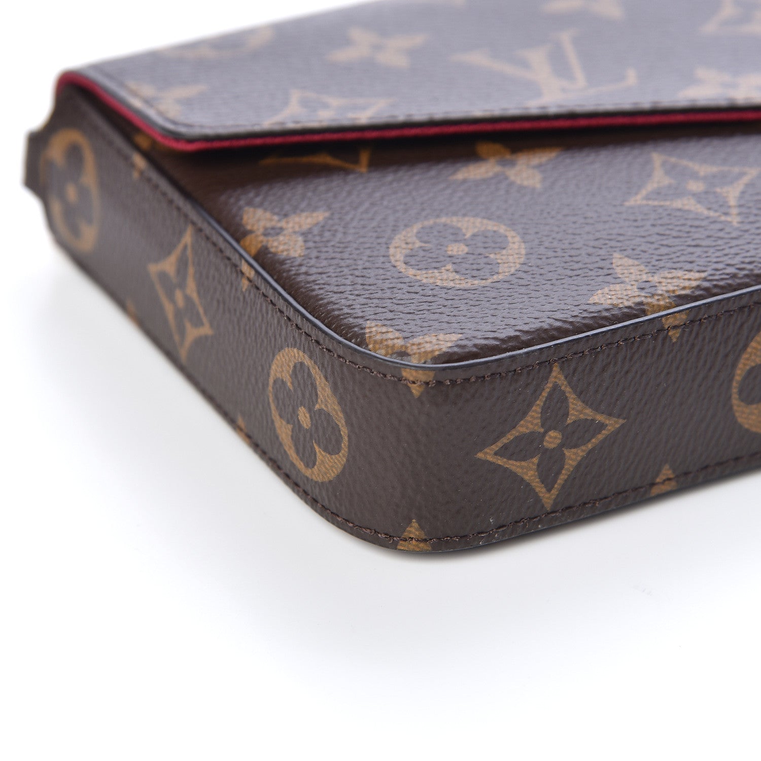 Louis Vuitton Monogram Pochette Felicie Chain Wallet Fuchsia 8 of 11