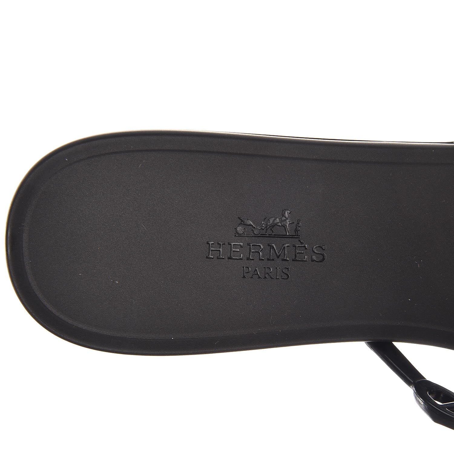Hermes Rubber Chaine d'Ancre Rivage Sandals 38 Black 7 of 8