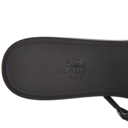 Hermes Rubber Chaine d'Ancre Rivage Sandals 38 Black 7 of 8