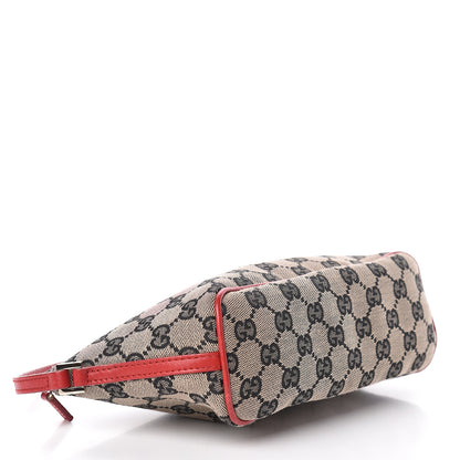 Gucci Monogram Boat Pochette Black Red 4 of 10