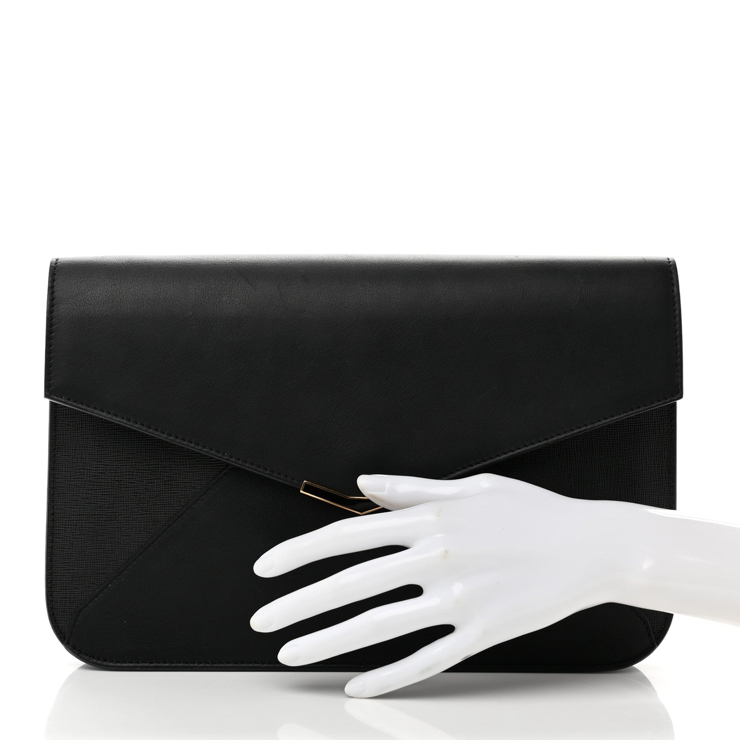 Fendi Vitello Elite 2Jours Clutch Black 2 of 9