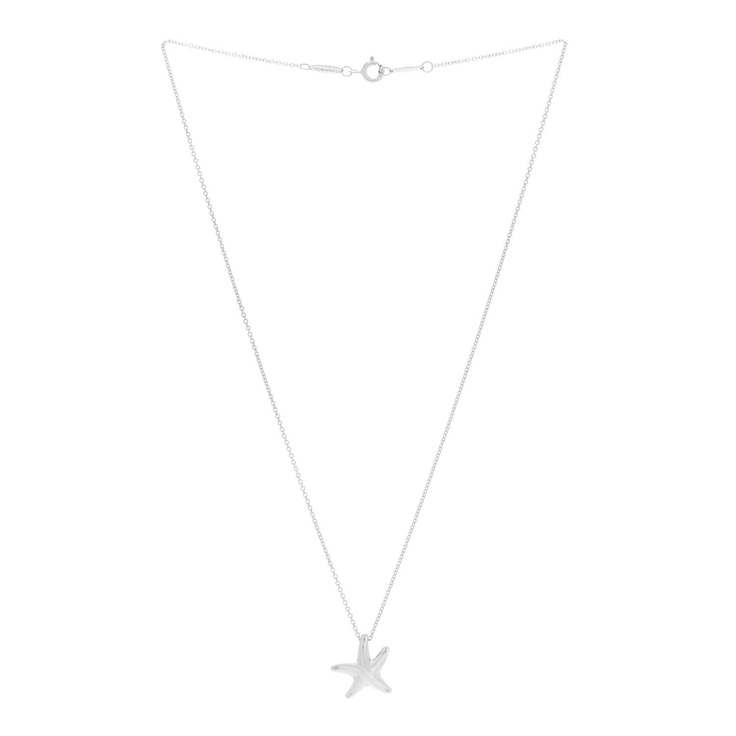 Sterling Silver 15mm Elsa Peretti Starfish Pendant Necklace