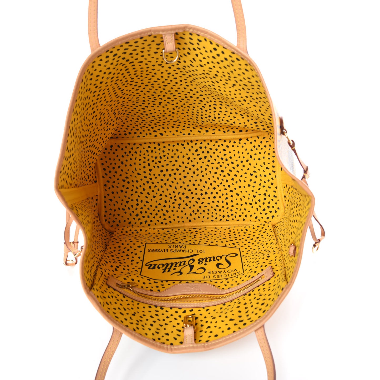 Monogram Kusama Waves Neverfull MM Yellow