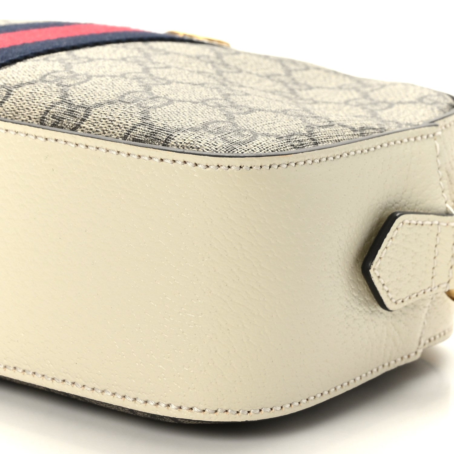 Gucci GG Supreme Monogram Textured Calfskin Web Small Ophidia Camera Bag Beige Ebony Mystic White 8 of 8