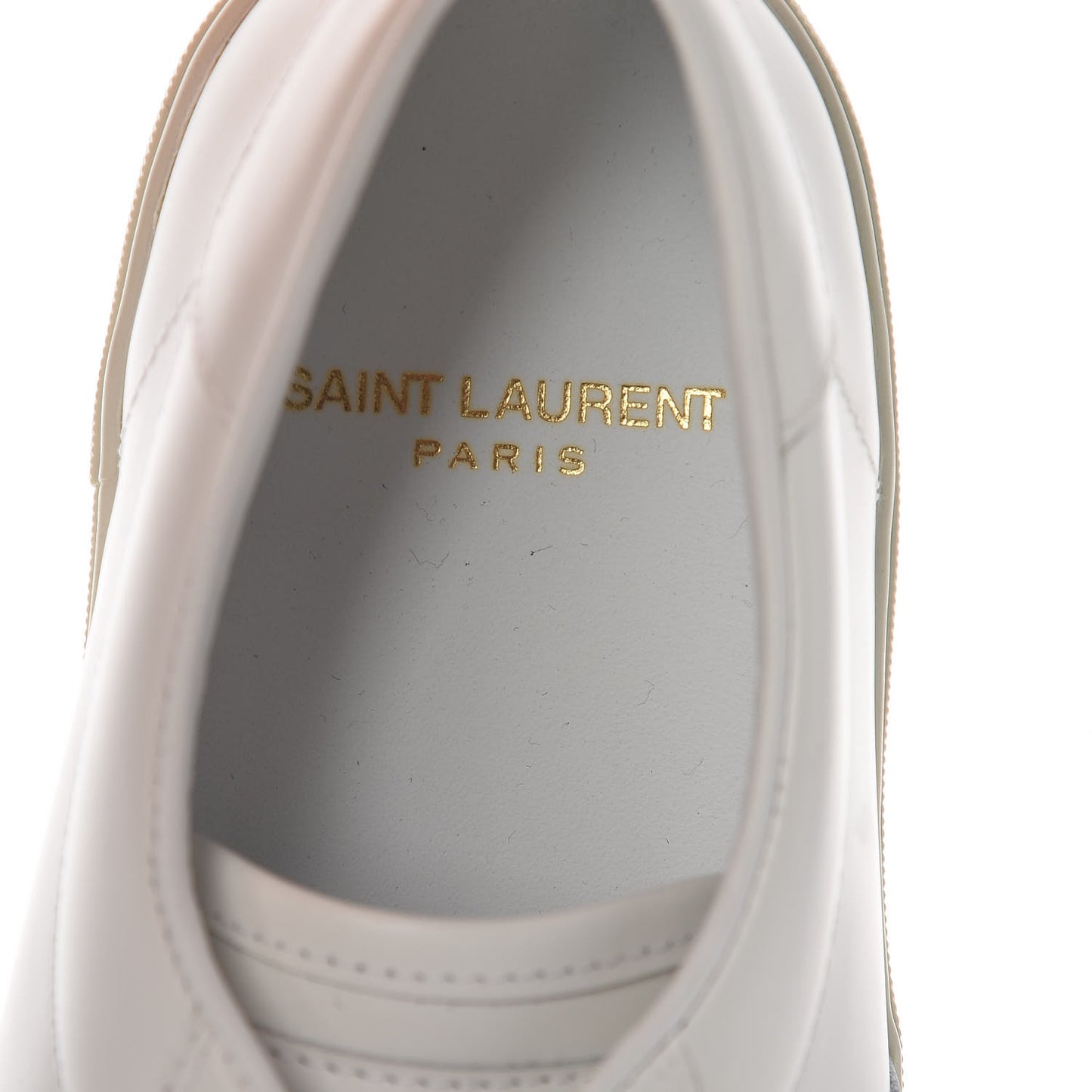 Calfskin Court Sneakers 36 White