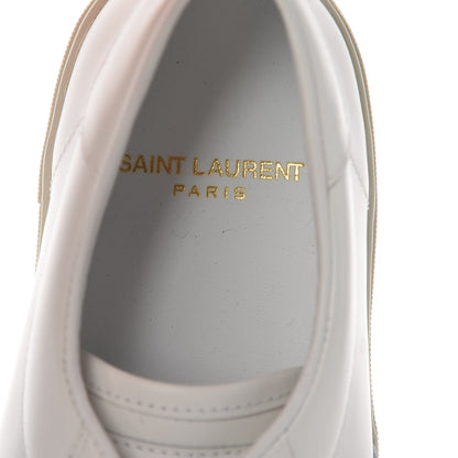 Saint Laurent Calfskin Court Sneakers 36 White 5 of 8