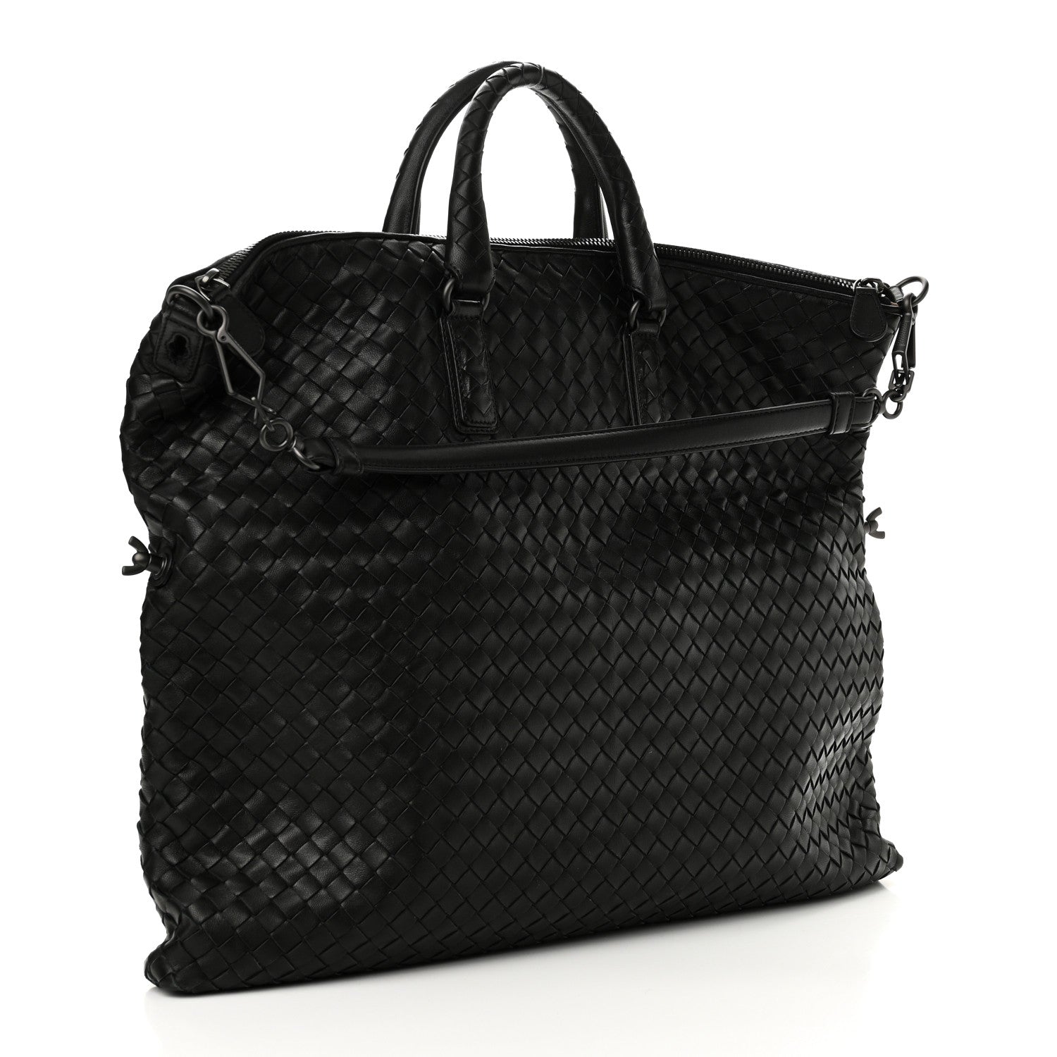 Bottega Veneta Nappa Intrecciato Medium Convertible Tote Black 3 of 18