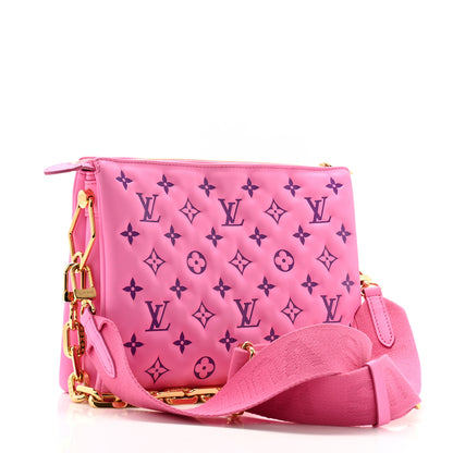 Louis Vuitton Lambskin Embossed Monogram Vuittamins Coussin PM Rose Violet 3 of 11