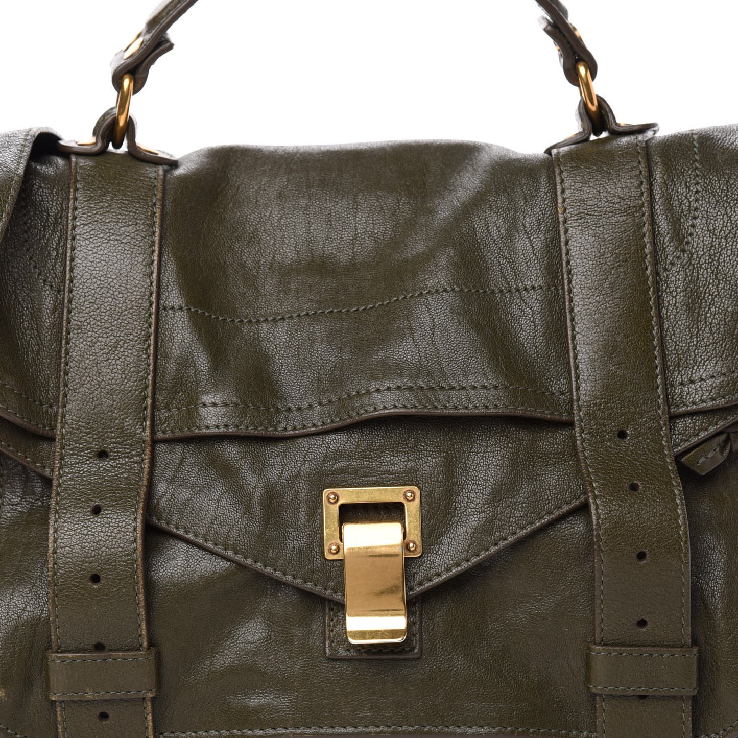 Lambskin PS1 Medium Satchel Military