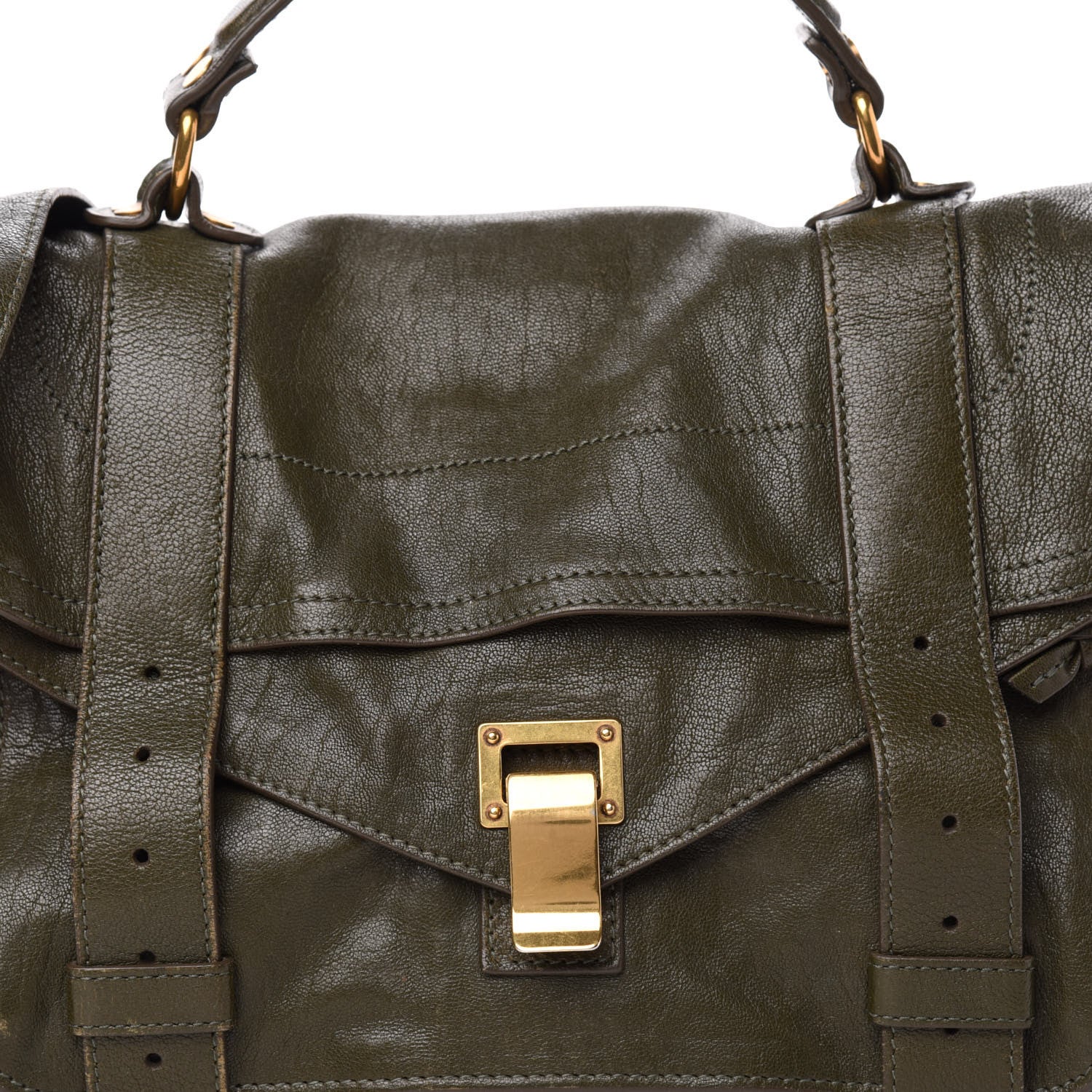 Proenza Schouler Lambskin PS1 Medium Satchel Military 15 of 15