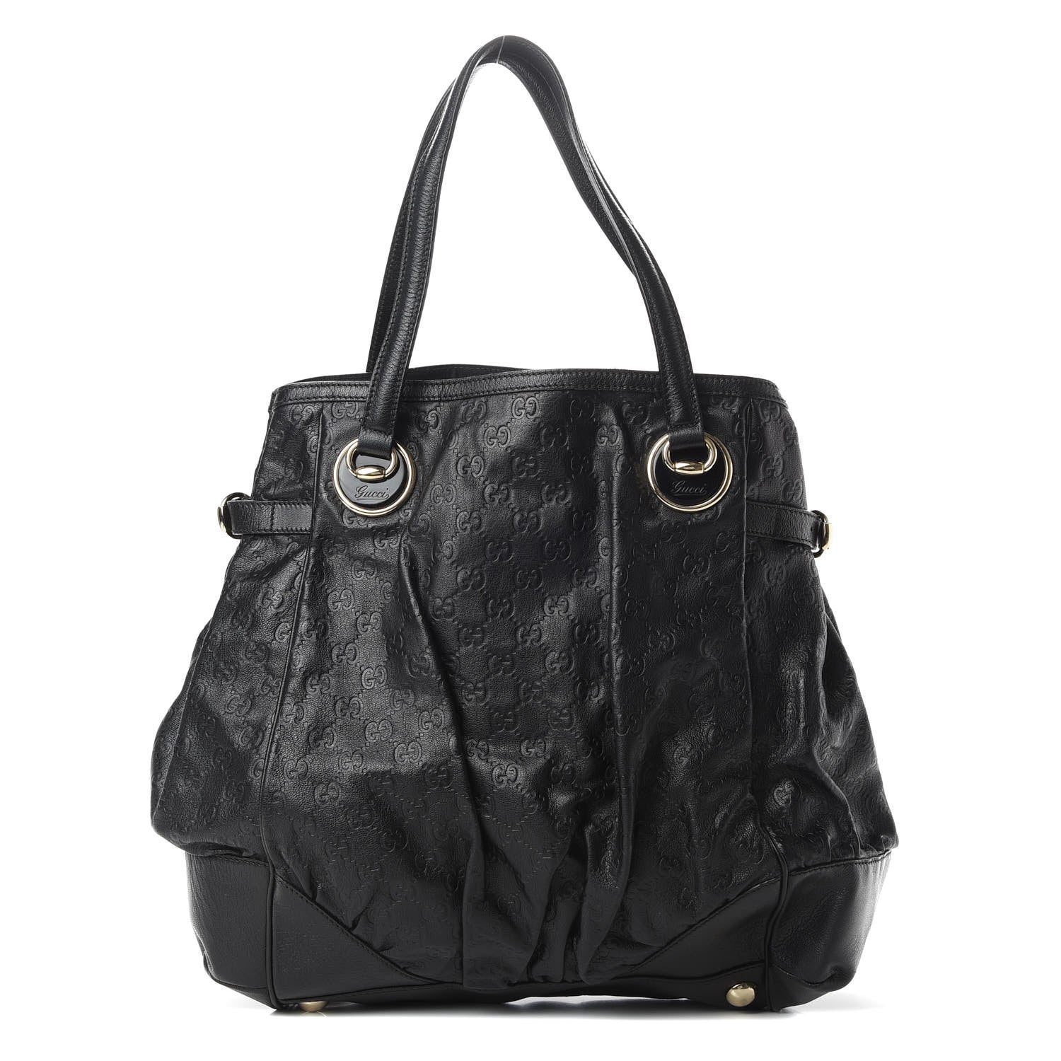 Gucci Guccissima Full Moon Tote Black 1 of 13