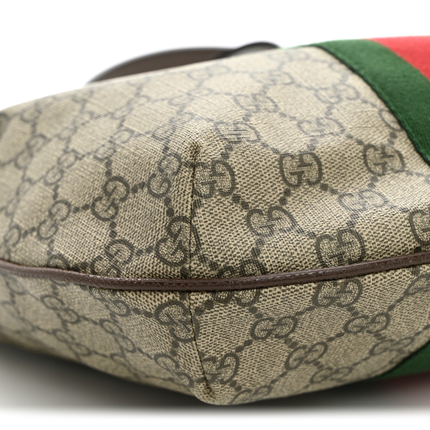 Gucci GG Supreme Monogram Web Small Ophidia Half Moon Hobo Brown 9 of 11