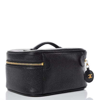 Chanel Caviar Vanity Cosmetic Case Black 3 of 9