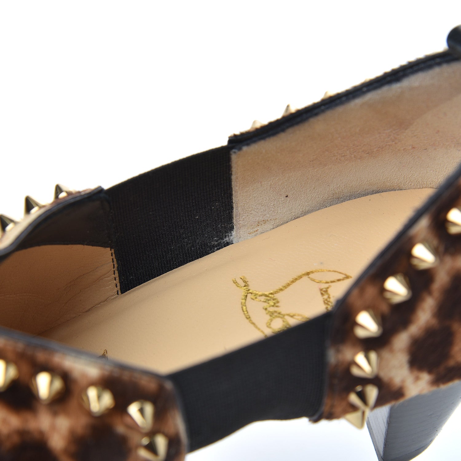 Christian Louboutin Pony Hair Leopard Print Vicky 45 Booties 39 Bronze 12 of 17