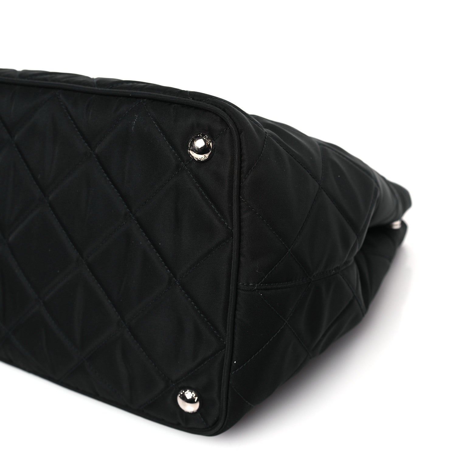 Prada Nylon Tessuto Impuntu Quilted Tote Black 8 of 8
