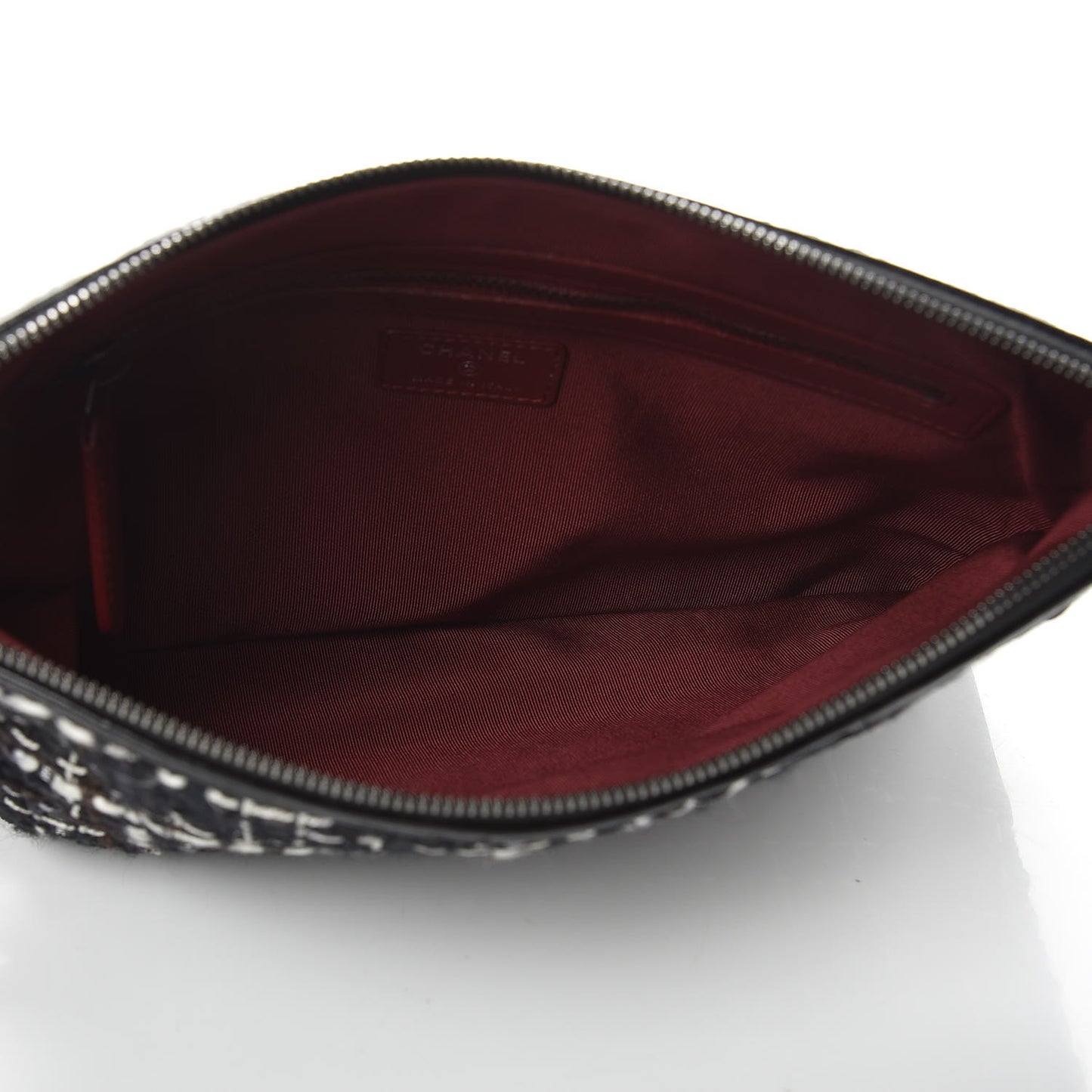 Tweed Calfskin Medium Gabrielle Cosmetic Case Black