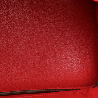 Hermes Taurillon Clemence BIRKIN 35 Bougainvillea 11 of 17