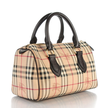 Burberry Haymarket Check Small Chester Bowling Bag Chocolate 3 of 9