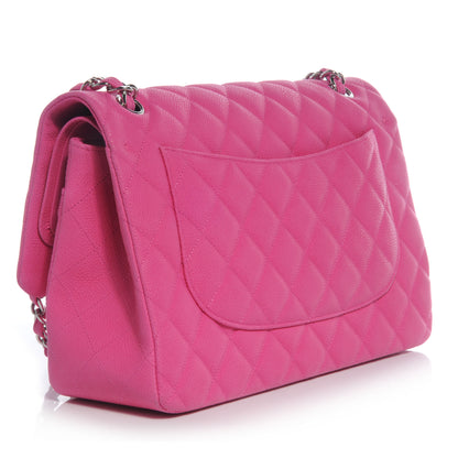 Chanel Iridescent Caviar Jumbo Double Flap Hot Pink 3 of 8